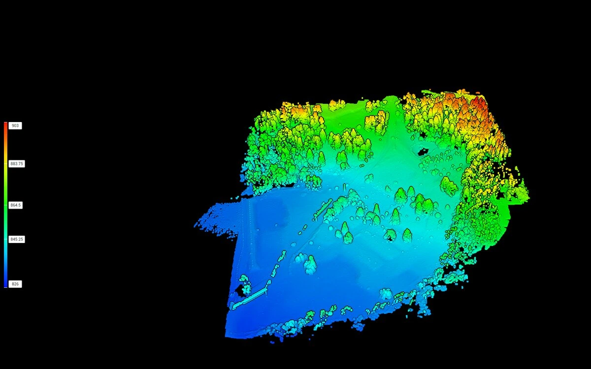 MRS Digital Surface Model with elevation legend